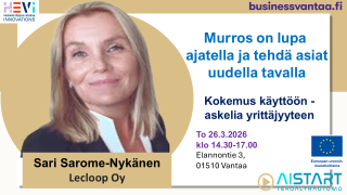 Toimitusjohtaja Sari Sarome-Nykänen, Lecloop Oy.