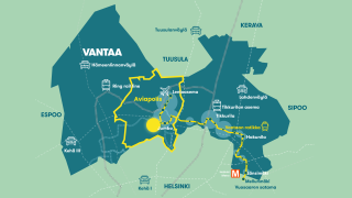 Lustikullantie 1 ja 4 sekä Pakkalankuja4/Elannontie 1 kartalla