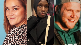 Kuvassa kolme Muutostöissä-kampanjaan osallistuvaa vaikuttajaa: Jasmin Ngo, Aishah Muhammed ja Dave Cad.